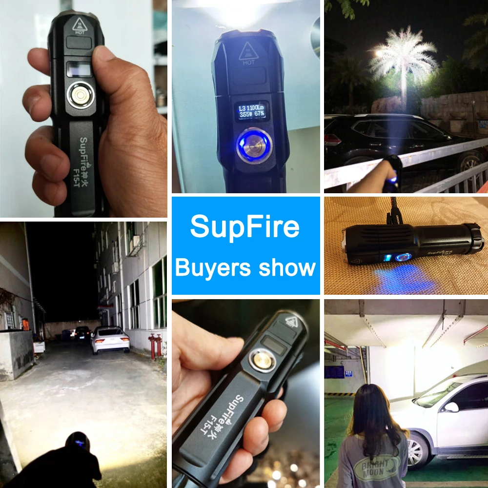 Фонарик SupFire F15-T CREE xhp90 мощный Ультраяркий светодиодный фонарь с функцией