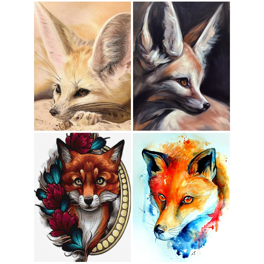 

5D DIY Diamond Painting Fox Animal Mosaic Home Decoration Gift
