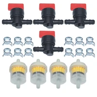 line fuel filters shut off valves clamps kit for briggs stratton 691035 494768 697947 698183 494768 5091h 5056 5056d 5056k