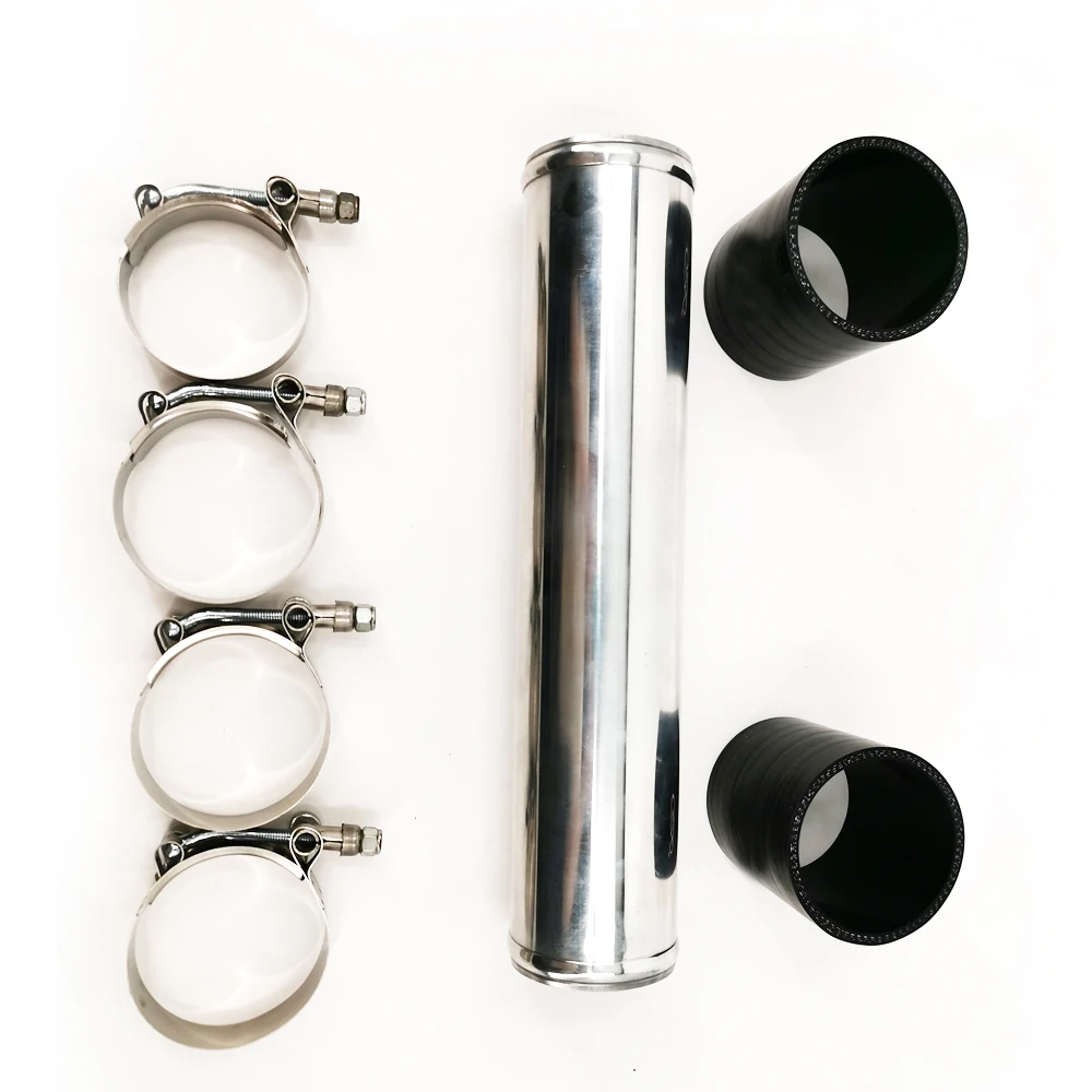 

Universal 2 inch Polished Aluminum Intercooler Turbo Pipe + Silicone Coupler + Stainless Steel T-Clamps