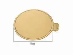 ROUND 8CM 100 шт./компл. Золотой коврик для Мусса нижние пены торт база Панели Бумага плата Multi Форма десерт лоток для рождественского кекса украшения инструменты - Цвет: ROUND 8CM