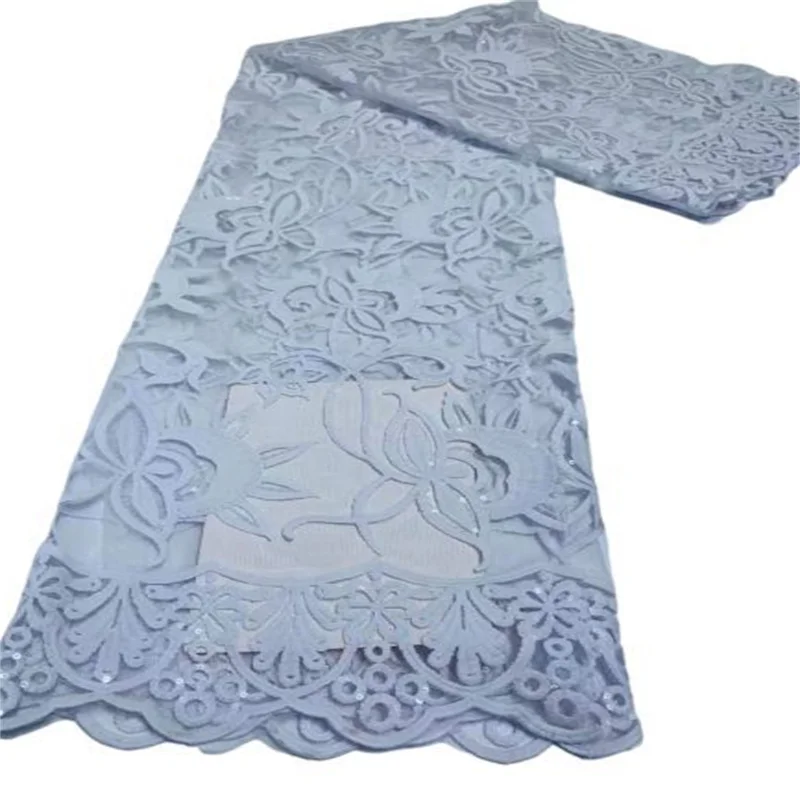 

Latest 2021 Pure White African Lace Fabric Nigerian Swiss Dry Cotton Lace Fabric With Stones Dubai Lace Fabric For Sewing