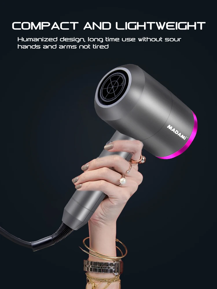 Профессиональный фен для волос 1400 Вт сильный ветер Фен сушки 2 в 1 горячий воздух