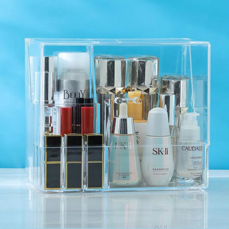 Прозрачная косметическая коробка для хранения комод ухода за кожей стойка