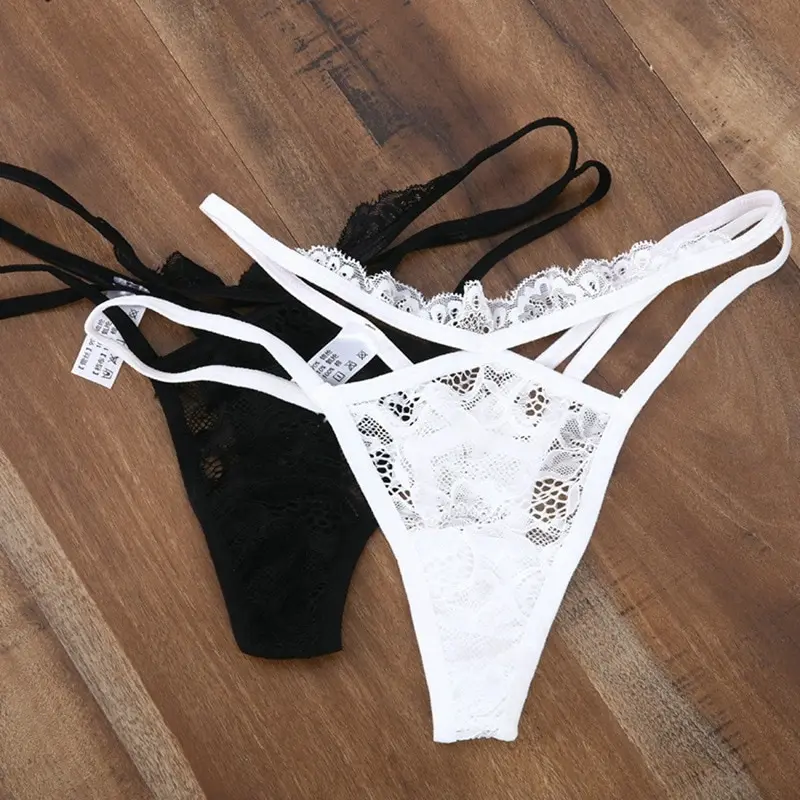 

women sexy panties Floral Embroidered Sexy lace Panties Low Waist String Solid Temptation Thin Women's Underwear Seamless Briefs