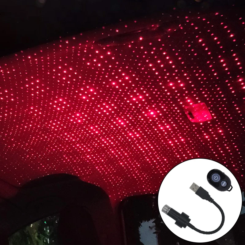 Атмосферный светодиодный USB светильник для автомобиля с голосовым управлением