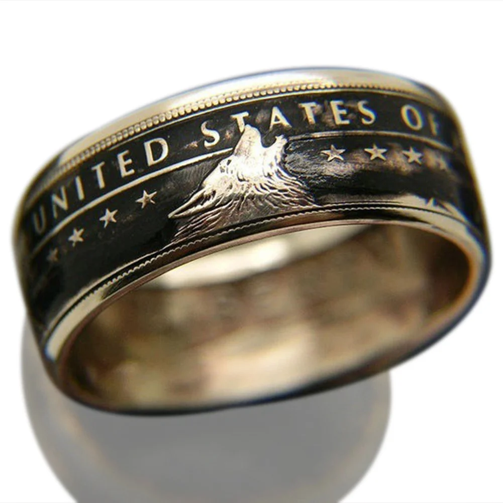 

Vintage "the united states of america" Antique Wolf Ring Birthday Ring Direct Delivery In Stock Size 7-12