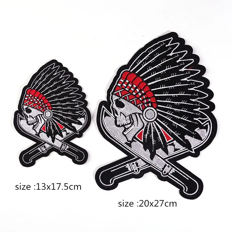 ZOTOONE Skull Patch Iron on Sew Applique Badge Motorcycle Cheap Biker Embroidered Patches for Clothes Sticker H | Дом и сад