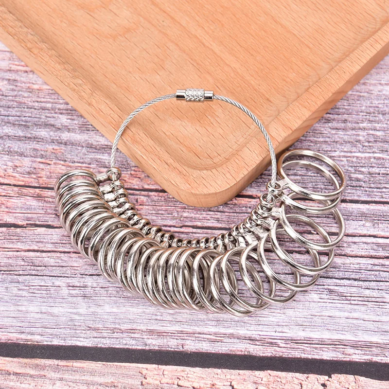 Алюминиевое кольцо Sizer Mandrel измерительный стержень для пальцев и из нержавеющей