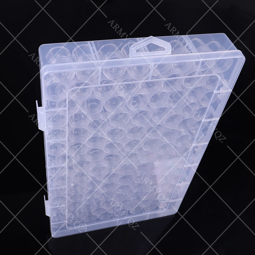 

114pcs Transparent Bottles 5D DIY Diamond Painting Accessories Embroidery Tool Drills Storge Box Container Orginazer