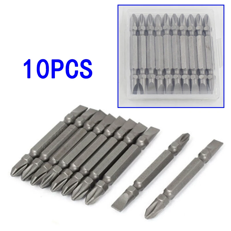 

65mm 1/4 Hex Shank Double End Magnetic Cross Head Long Screwdriver Bits Tool