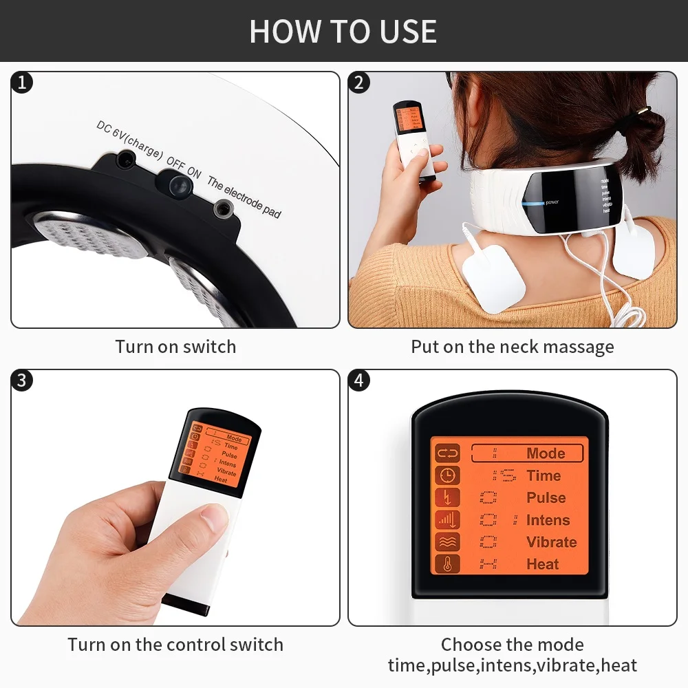 Электрический импульсный массажер для спины и шеи физиотерапевтическая