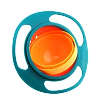 360 %c2%b0 rotating anti spill red baby gyro bowl creative and fun feeding bowl for children