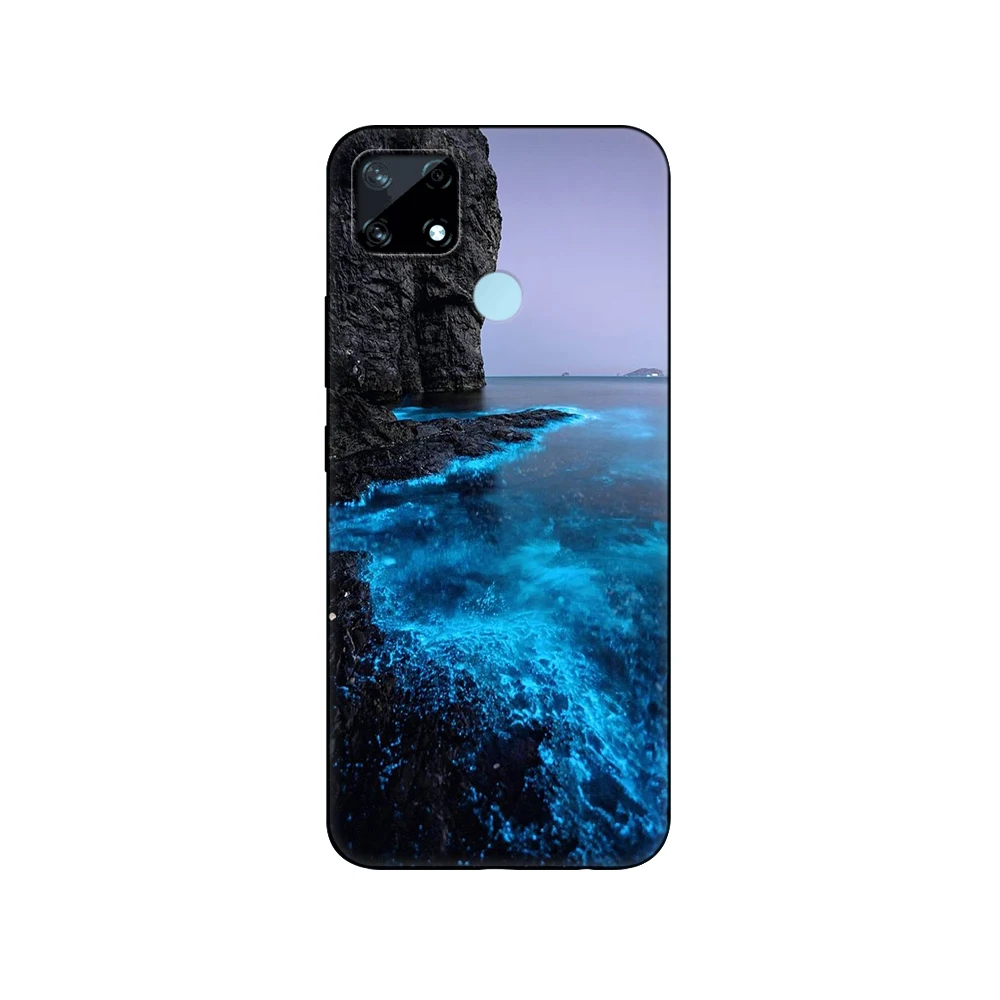 for realme c12 c25 c25s 7i global case silicon back cover for realme narzo 20 30a phone case soft funda bumper black tpu case free global shipping