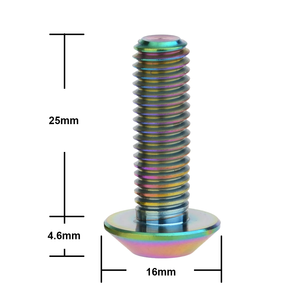 XingXi Titanium Bolt M8x25mm Inner hexagon Umbrella Head Ti Screw For Motorcycle Bolts Parts Fasteners 1Pcs | Обустройство дома