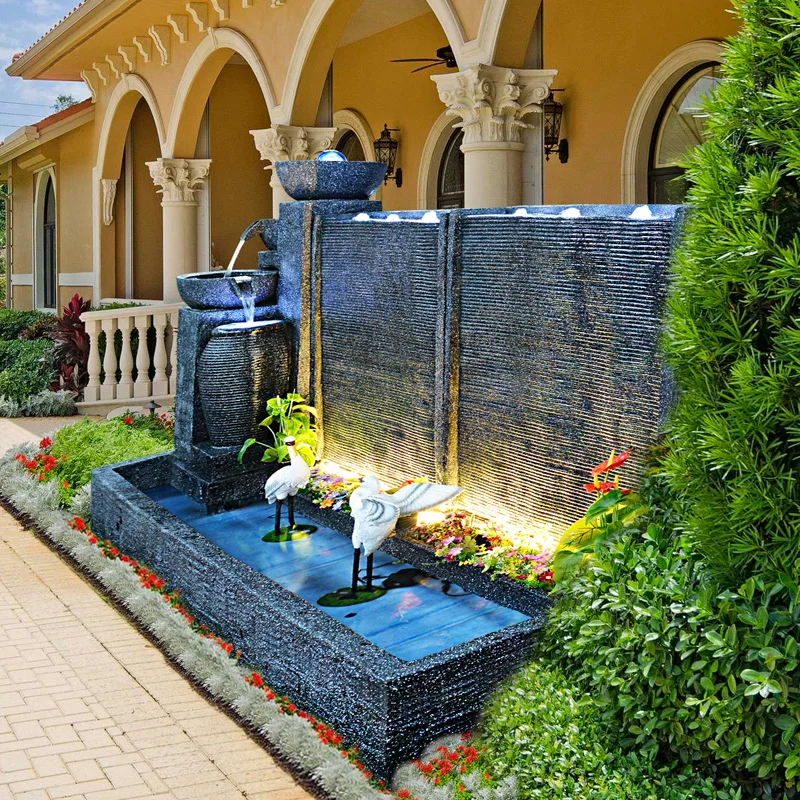 Пользовательский Европейский фонтан водная занавеска настенное украшение для