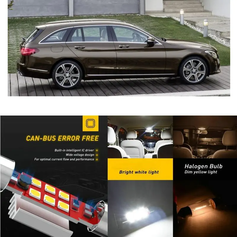 Светодиодный интерьер автомобиля огни для MERCEDES BENZ c class s205 универсал cl203 купе a205
