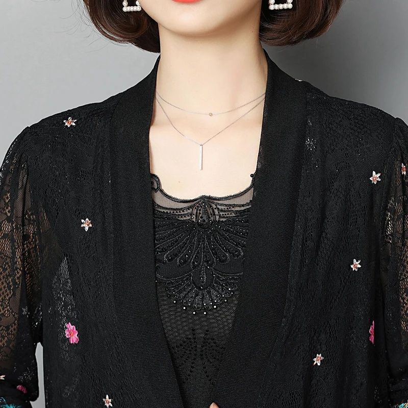 Женское платье с цветочным принтом кружевное вечернее из двух предметов