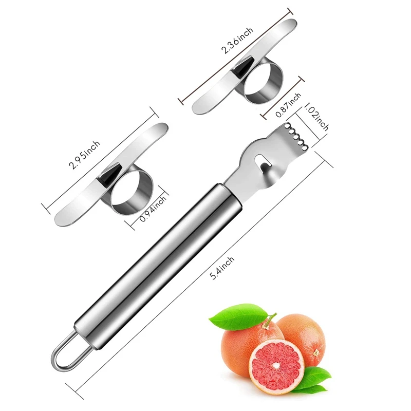 4 шт лимонно-терка Zester из нержавеющей стали круглое кольцо Оранжевый Овощечистка