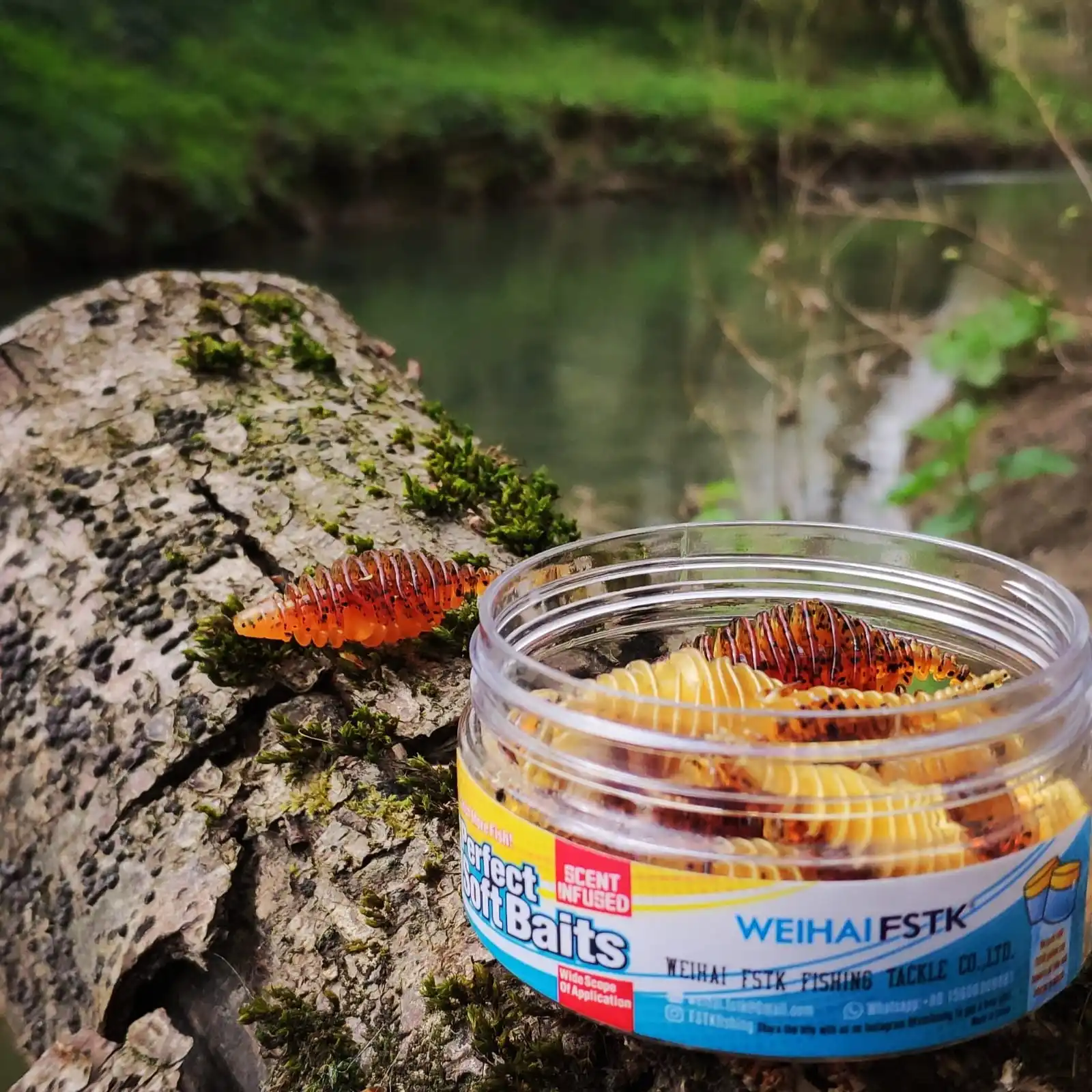 worm bait soft bait 1.5g 5cm 20pcs/jar Casting fishing lures Pesca carp fishing bass artificial Lure