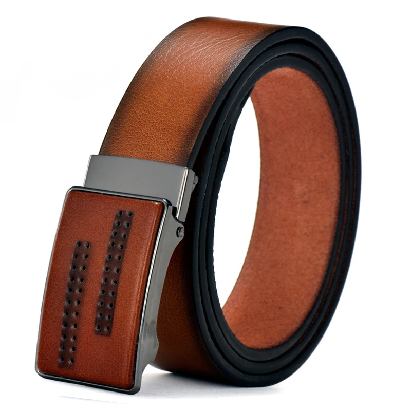 [ANPUDUSEN] Famous Brand Belt Men Top Quality Genuine Luxury Leather Belts for Men,Strap Male Metal Automatic Buckle