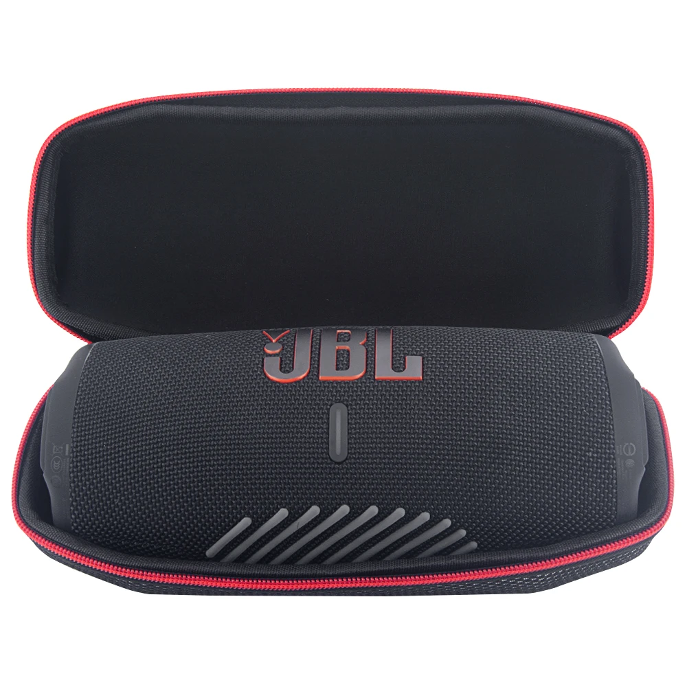 EVA Hard Carrying Travel Case for JBL Charge 5 Charge5 Waterproof Wireless Bluetooth Speaker (Black+Grid) |