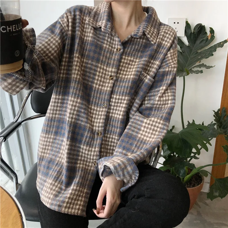 

hipster blusas mujer de moda Spring autumn shirts Women's Clothing fashion plus size tops vetement femme Blouses streetwear INS