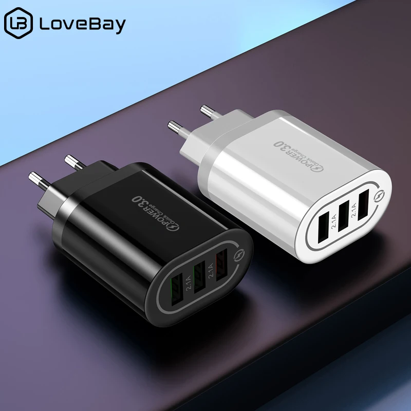 Зарядное устройство USB Lovebay быстрая зарядка 3 0 QC настенная адаптер для iPhone 7 8 Plus X XR
