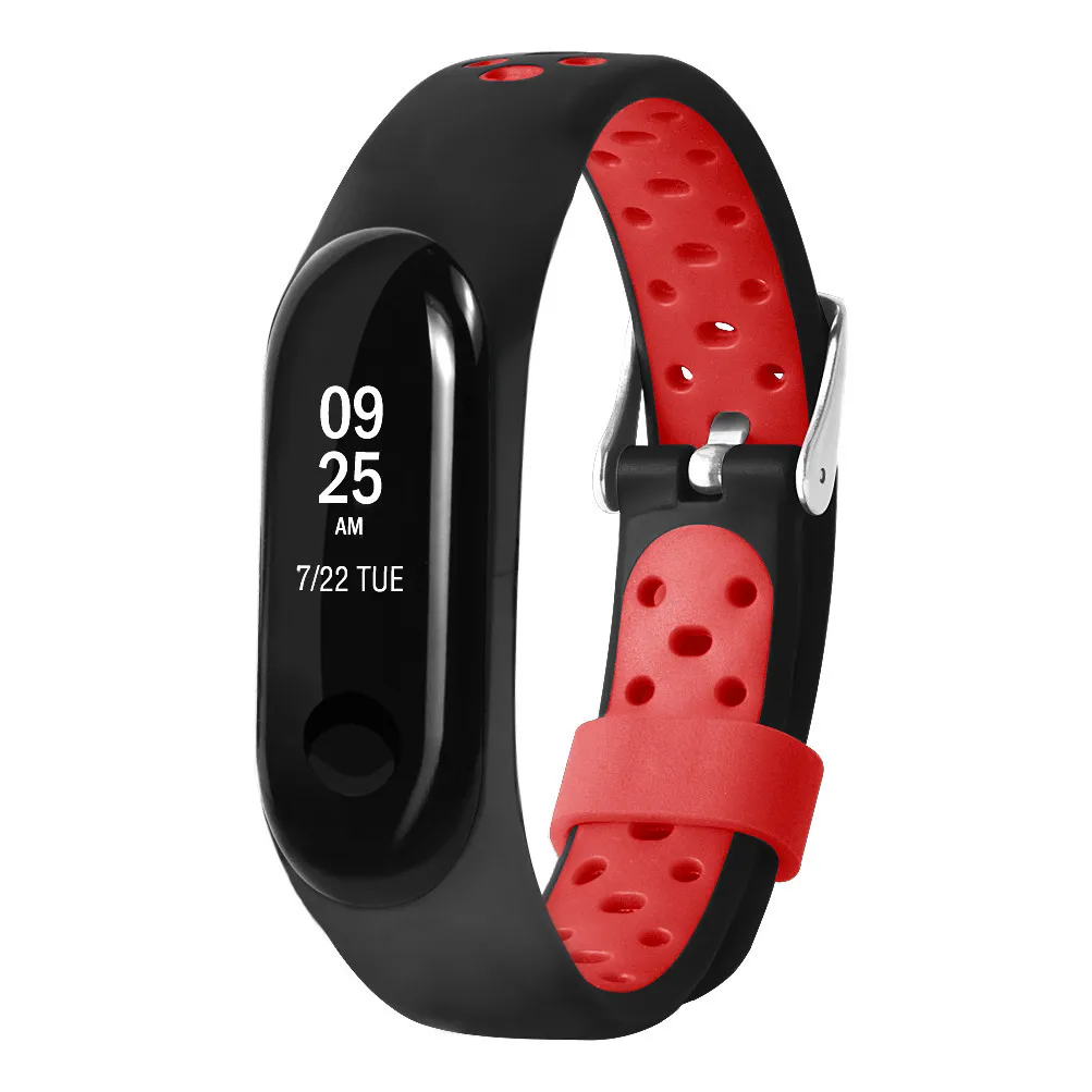 Для Xiaomi Mi Band 3 браслет ремешок силиконовый для ремешки на запястья длиной двойной