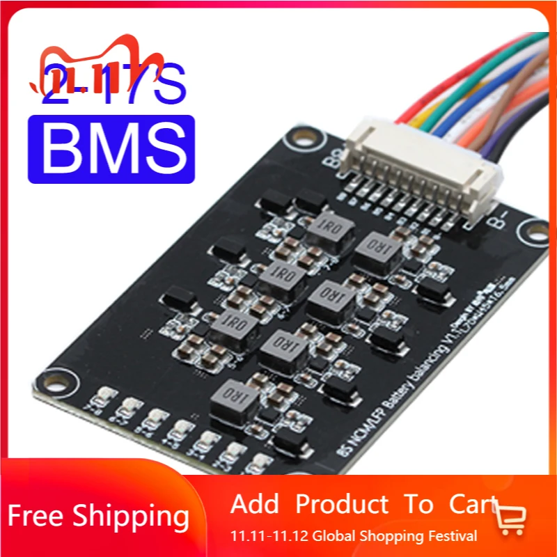 Активный эквалайзер для литий-ионной батареи а 3S Φ 6S 7S 8 10S 11S 12S 13S 16S 17S BMS |
