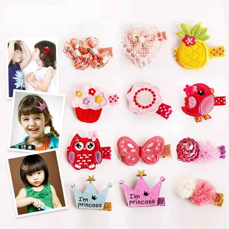 

Lovely Safe Cartoon Animal Princess Baby Headdress Girl Hairpins Cartoon Barrettes Hair Clips Kids Headwear Children Accessories