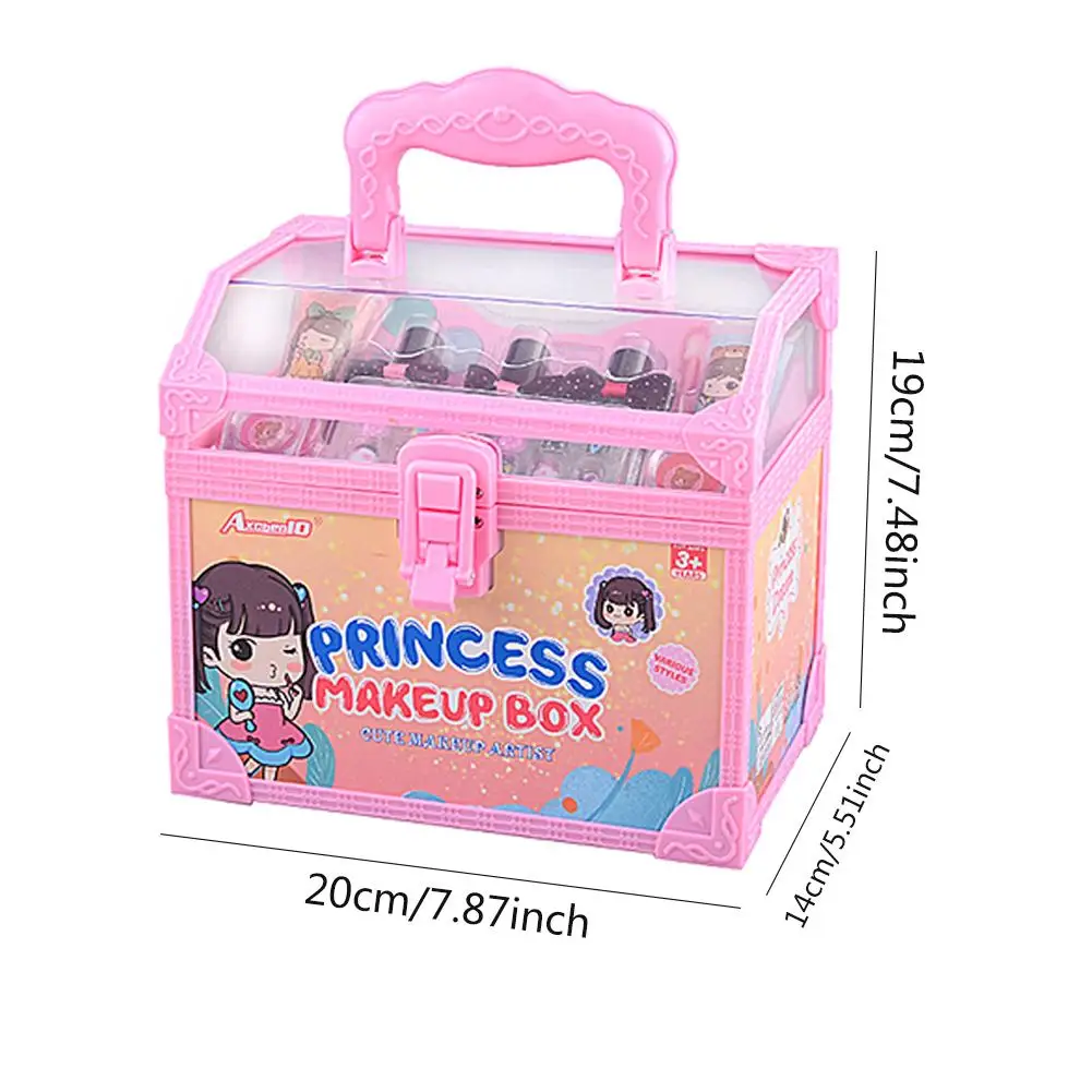 

Girls Princess Cosmetics Make Up Set Cartoon Frozen Anna Elsa Polish Beauty Makeup Box Baby Kids Christmas Present