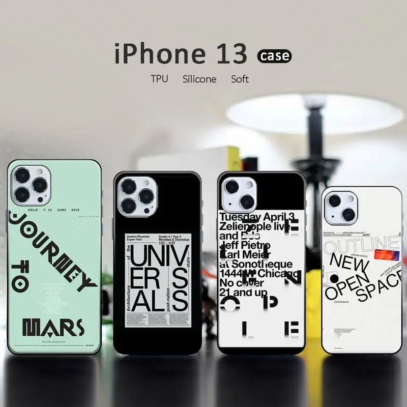 

Air ticket Black English Phone Case for iphone 13 12 XS 11 pro max mini SE2020 6 6s 7 8 plus X XR soft TPU coque shell funda