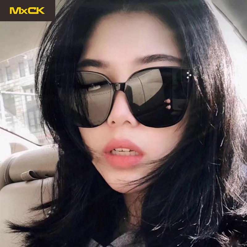 MxCK брендовые Модные солнцезащитные очки в большой коробке, женские брендовые солнцезащитные очки в оправе кошачий глаз, зеркальные линзы, сексуальные женские солнцезащитные очки