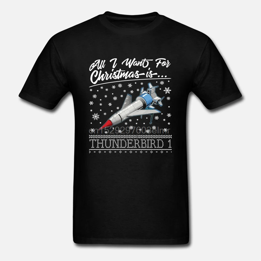 Модная мужская футболка с надписью One Thunderbirds All I Want To Christmas Is The Thunderbird Мужская