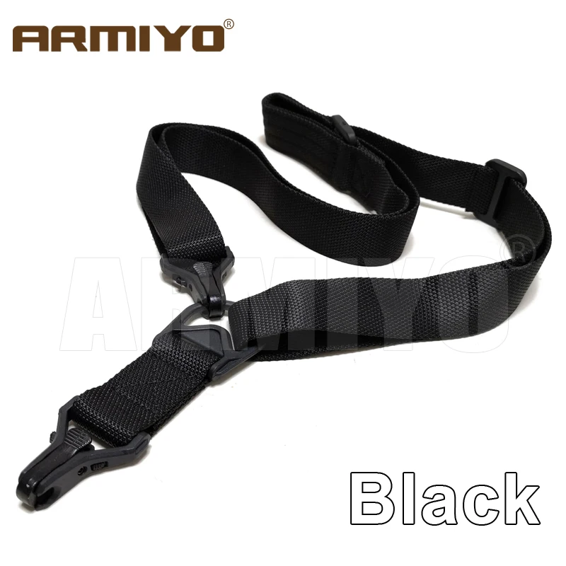 

Armiyo Tactical Mission S3 2 Point Adjustable Shoulder Strap Gun Sling Rifle Nylon Belt Plastic Clip Mount Hunting Accessories