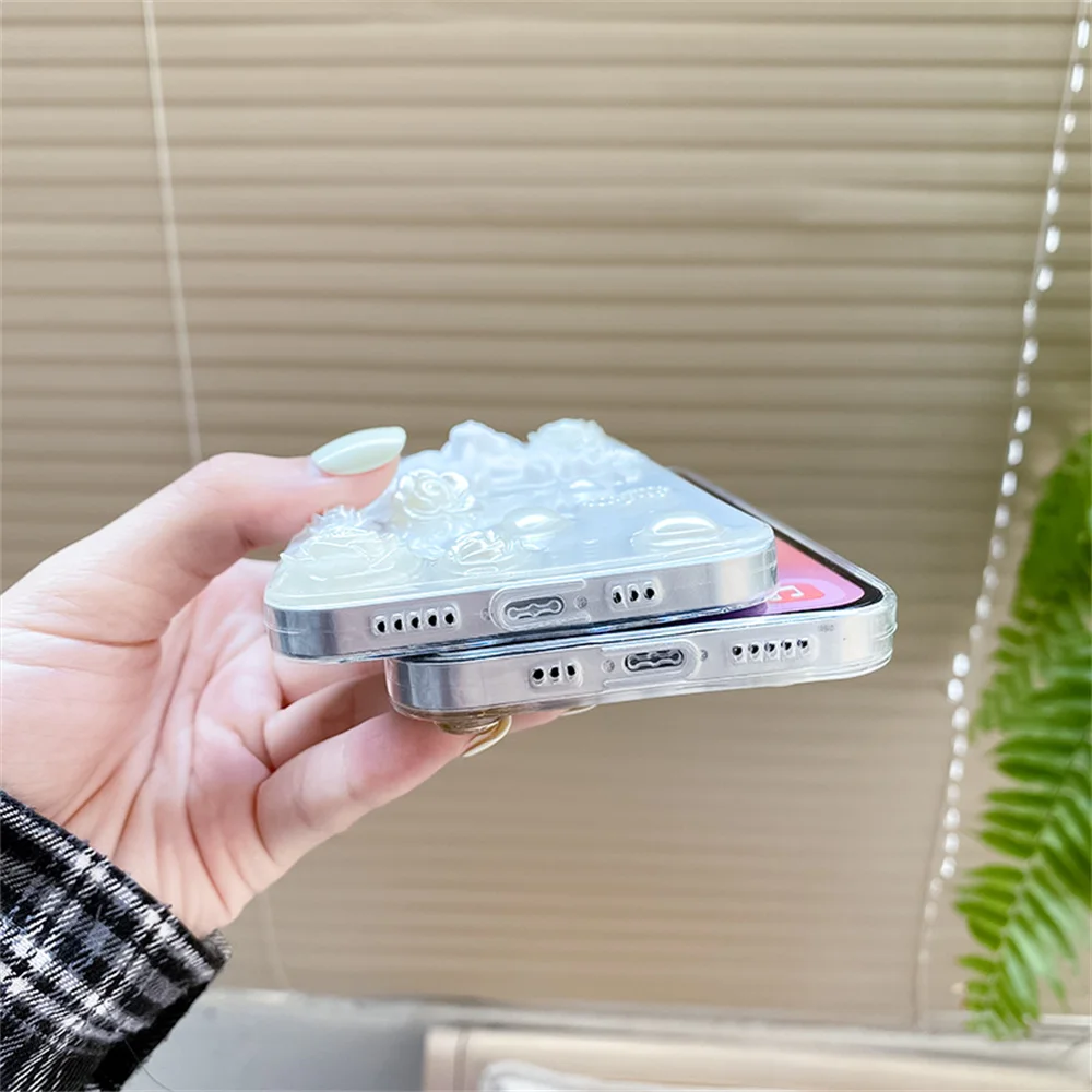 

Little angel Phone Case For iPhone 12 11Pro Max XR XS Max 7 8 Plus X XS SE 2020 transparent The three-dimensional
