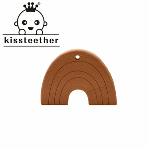 Прорезыватель для зубов, деревянный, подарок для новорожденных, натуральные игрушки, прорезыватель из буковой древесины