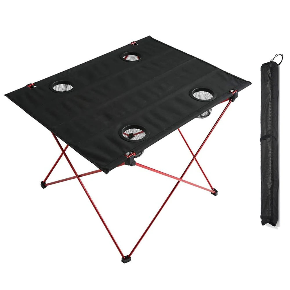 

HooRu Picnic Camping Table Folding Beach Portable Fishing Tables Outdoor Backpacking Lightweight Roll-up Desk Garden Furniture