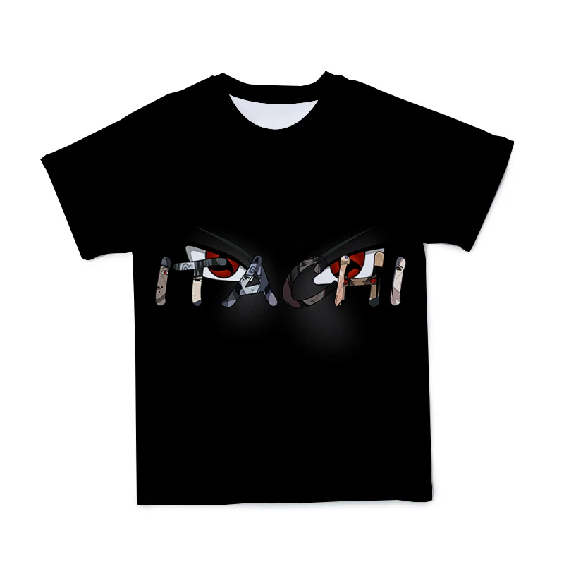 

New 3D Naruto Men's T-shirt Top Fashion White Print Large Size 6XL Loose Breathable Short Sleeve Shirt Clothing (Customizable)
