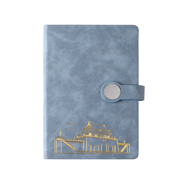 

2021 new A5 fashion retro round square buckle notebook travel business office planning this schedule school supplies journal