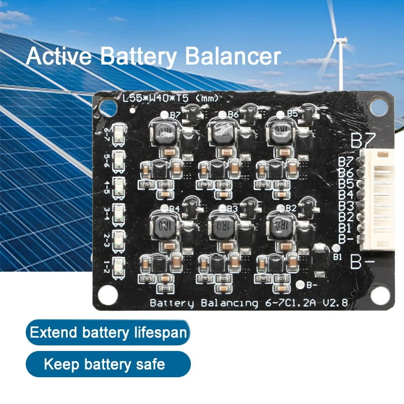 3S 7 Li Ion Lipo Lifepo4 LFP Battery Active Equalizer Balancer BMS 1.2A Balance Energy Transfer Board|Аксессуары для батарей| |
