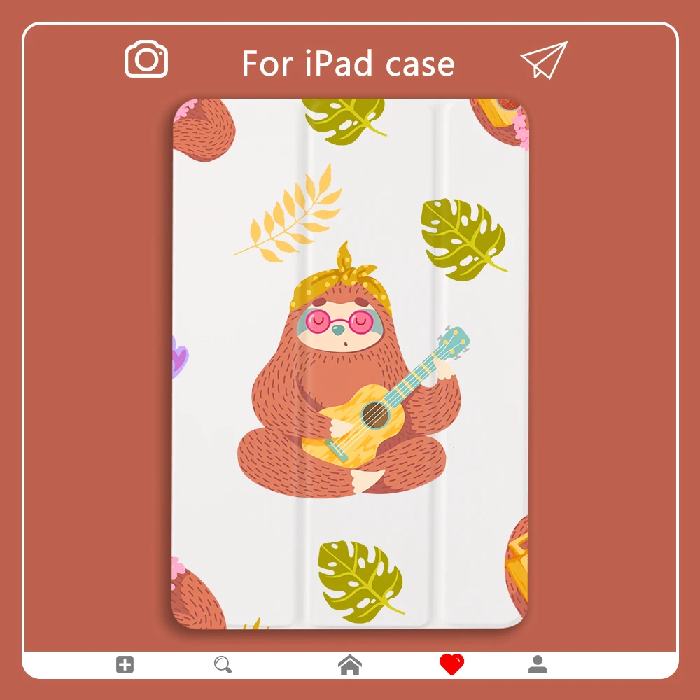 Милый Ленивец мультфильм iPad чехол для Mini 10 5 pro Air 3 Жесткие ПК чехлы s 7th поколения 6th
