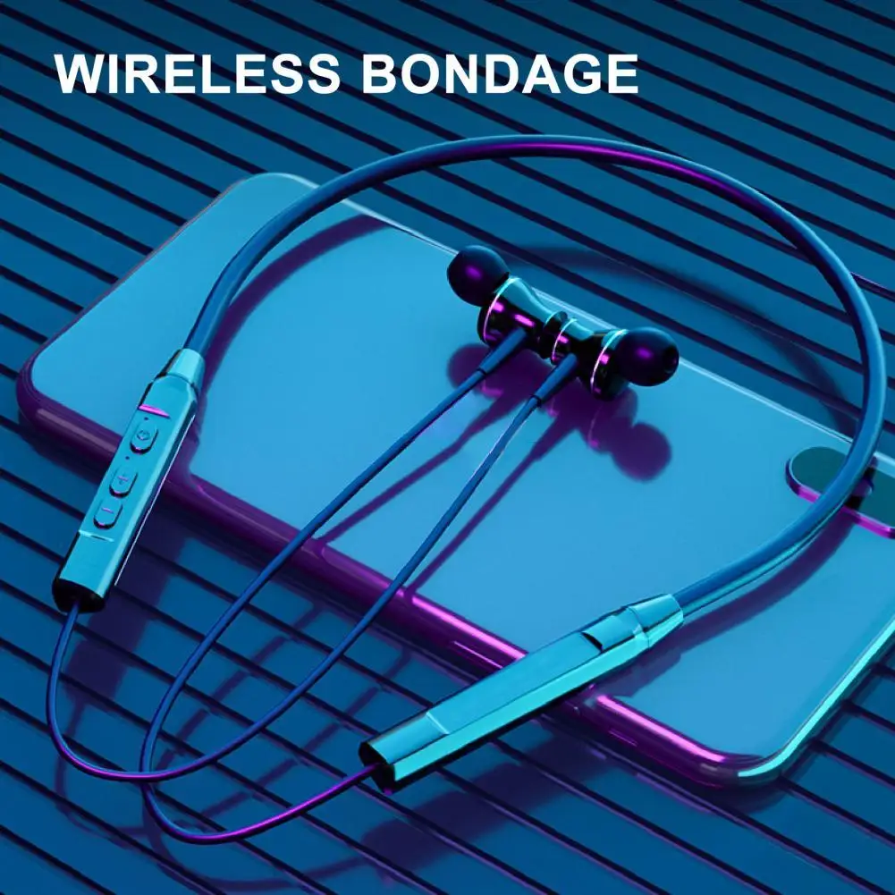 

N09 Bluetooth Wireless Earphones 9D Non-destructive Stereo Sound Magnetic Sports Binaural Neck-Hanging Headsets For Xiaomi iOS