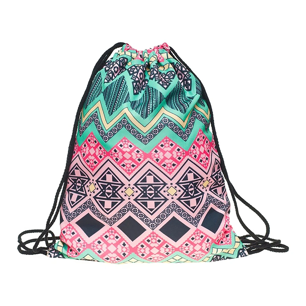 Высококачественный Оксфордский матерчатый сумка-мешок 3D цифровой цветочный