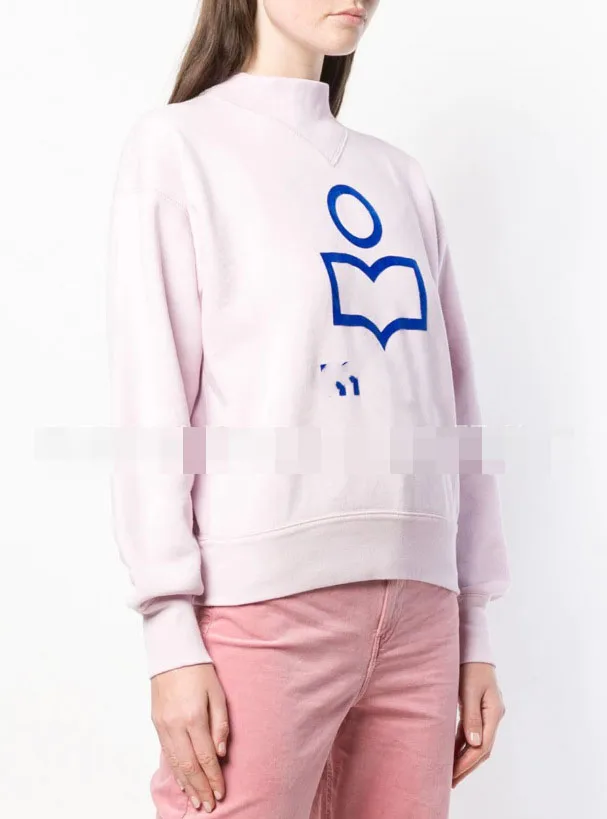 Light pink Толстовка-кенгуру с буквенным принтом, Женская толстовка с длинным рукавом, красная бархатная толстовка с капюшоном, осень, Sudadera Mujer - Цвет: Light pink
