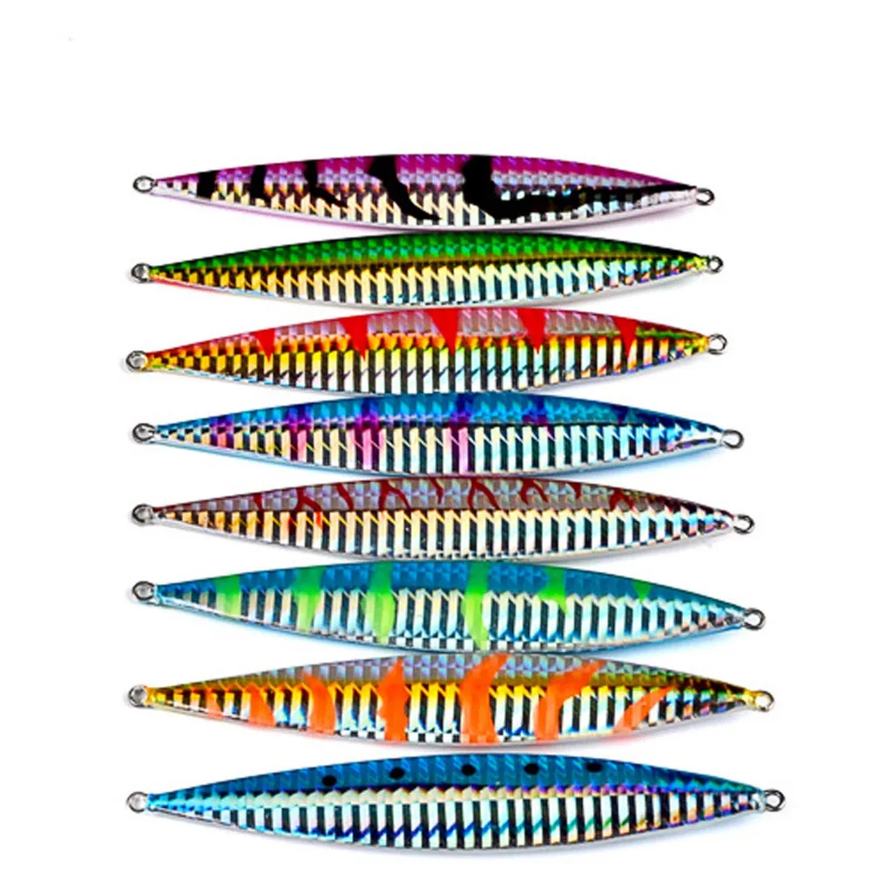 5PCS Slow Jig Glow Fishing Deep Sea Ocean Boat Rock Beach Metal Jigging Jigbait Spoon Lure baits 65g/11.5cm | Спорт и развлечения