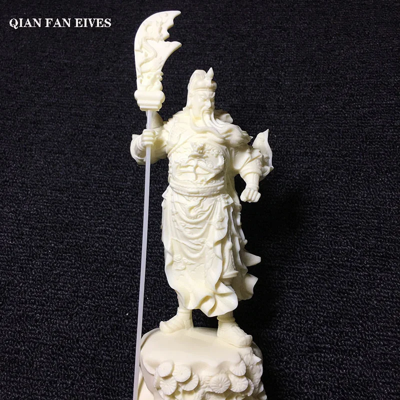 Белый бог войны реальная фотография Guan Yu Высококачественная статуя для
