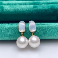 shilovem 18k yellow natural freshwater pearls drop earrings fine jewelry women trendy anniversary christmas gift myme9 105544zz