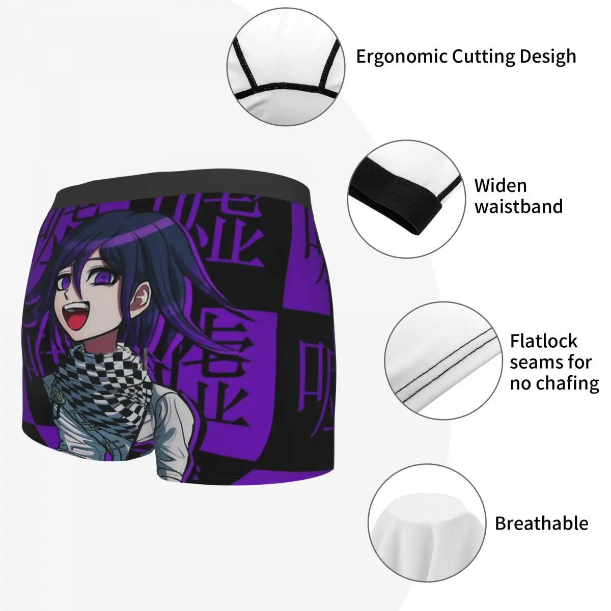 Мужские трусы Danganronpa Game Kokichi мужское нижнее белье вентилируемые шорты боксеры |